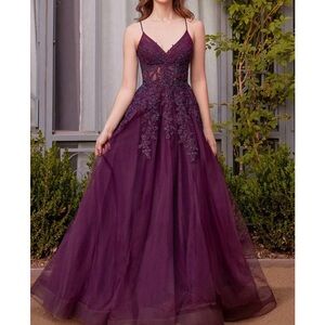 Elegant Purple Evening Gown